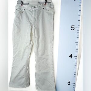 Chico's White Platinum Jeans 2 Short or‎ Large 12